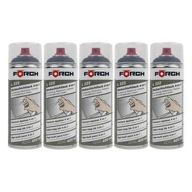 5x FOERCH L222 Dickschichtlack 4-IN-1 0.4 LTR Korrosionsschutz Rostschutz