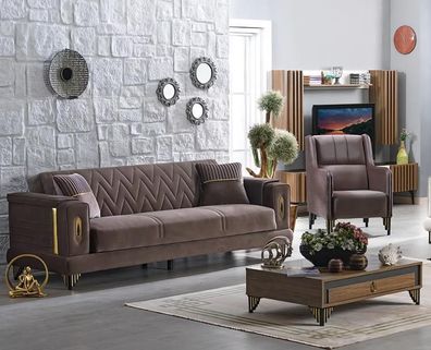 Couch Sofa Sofagarnitur Wohnlandschaft Sitzgarnitur Polstermöbel Sitzgruppe 3 + 1