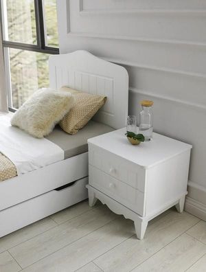 Nachttisch Modernes Design Zwei Schubladen Schlafzimmer Gästezimmer Stilvoll