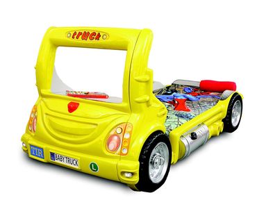 LKW Auto Truck Kinder Kinderbett Jugendbett Bett Betten Kindermöbel Neu Gelb