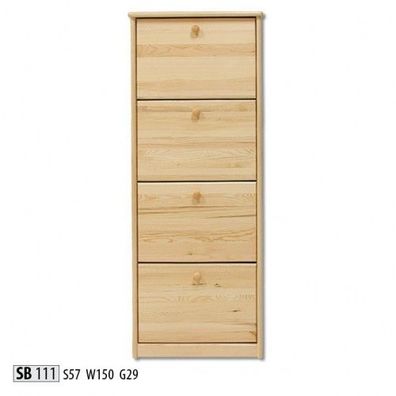 Schuhschrank Fach Kommode Echtholz Massive Möbel Schuhkipper Schuhregal Regal