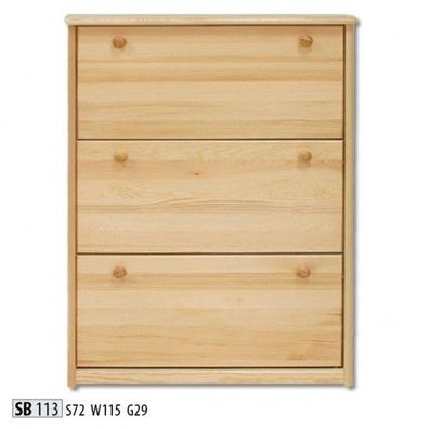 Schuhschrank handgefertigte Kommode Eingangshalle Kommode aus Holz 3 Fächer