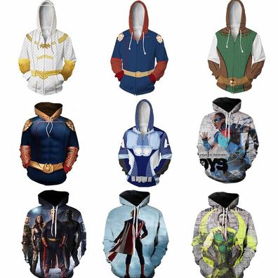 Cosplay The Boys Homeland The Deep A Train 3D Hoodies Sweatshirts Jacken Mantel