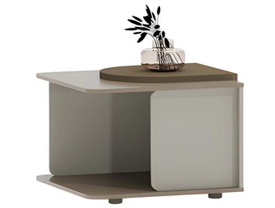 Moderner Couchtisch Beige und Braun mit Ablagefläche für Wohnzimmer Design
