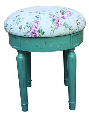 Designer Sitz Polster Bank Polster Sitz Hocker Bank Textil Holz Stil Landhaus