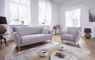 Sofagarnitur 3 + 1 + 1 Sitzer Sofas Couch Polster Garnitur Moderne Couchen Stoff Neu