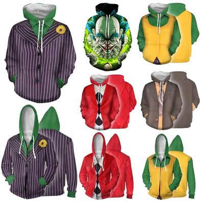 Cosplay Joker 2 Folie A Deux Mens Jacket Harley Quinn Sweatshirts Jacken Hoodie