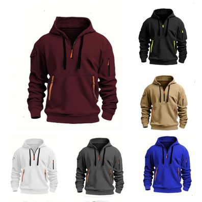 Sweatshirt Kapuzenpullover Sweatjacke Basic Herren Sport Pullover Hoodie