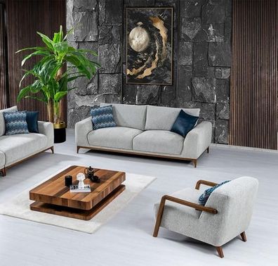 Sofa Wohnzimmergarnitur Polstergarnitur Set Sofakombination Sitzgarnitur 3 + 1