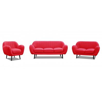 Sofagarnitur 3 + 2 + 1 Couch Polster Sofas Couchen Wohnzimmer Design Chesterfield
