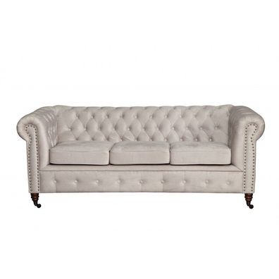 Design Klassiker Chesterfield Polster Sofa Couch Garnitur 3 Sitzer Ledersofa Neu