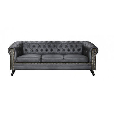 Chesterfield Sofagarnitur Sofa 3 + 1 + 1 Couch Polster Set Sofas Couchen Couch Leder