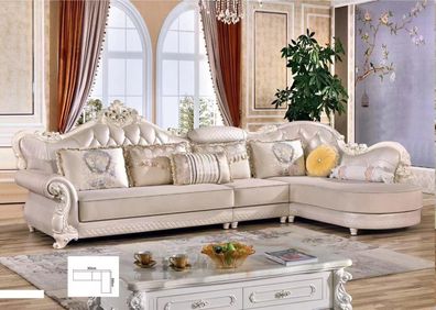 Chesterfield Ecksofa Sofa Couch Polster M?bel Barock Rokoko Stoff Leder