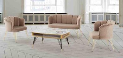 Sofagarnitur Couch Sofa Polster Möbel Couchen 3tlg. Set Garnitur Komplett