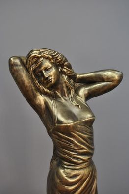 Antike Gold Statue Skulptur Statuen Sklupturen Dekoration Deko Wohnzimmer PG002