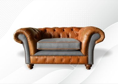 Chesterfield Sessel Fernseh Design Polster Sofa Couch Chesterfield Textil Neu