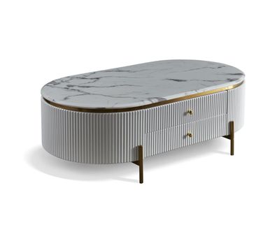 Ovaler Couchtisch design Wohnzimmer Tisch Beistell Tische Sofa italienische neu