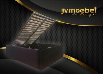 Modern Samt Velvet Doppel Design Bett Luxus Design Betten Doppel Schwarz Neu