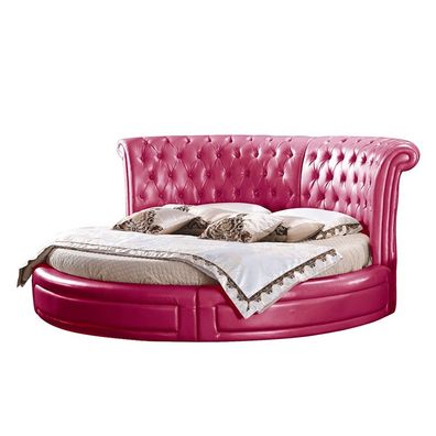 Rundes Klassisches Bett Chesterfield Betten Polster Runde Betten Leder Textil