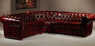 Chesterfield Ecksofa Eckcouch Designer Sofa Couch Samt Ledersofa 2016-067