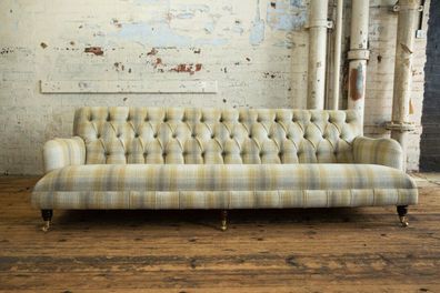 Chesterfield Polster Sofas Design Textil Sofa 4 Sitzer Sofa Luxus Design Couch