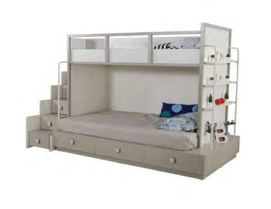 Etagenbett Hochbett Spielbett Kinderbett mit Schubladen Modern Holz Massiv Neu