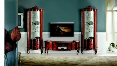 Italienische Luxus Stil Wohnzimmer Möbel Vitrine Schrank Barock Rokoko Stil Set