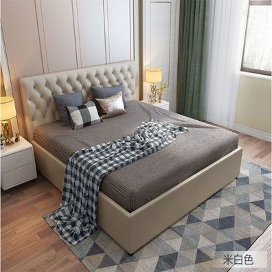 Chesterfield Designer Bett Schlafzimmer Kunstleder Polster 140/160/180/200 cm