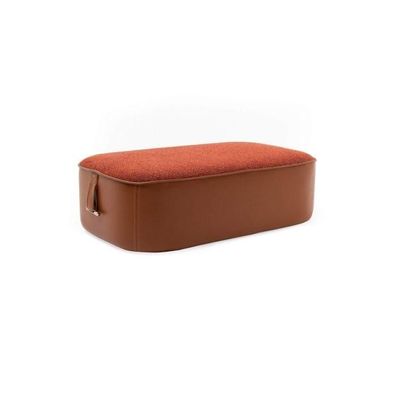 Perfekte Stilvoll Orange Farbe Soft Hocker Kunstleder Möbel in Wohnzimmer