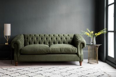 Designer Couchen - Barock Rokoko Sofa Couch Textil Samt Chesterfield -jvmoebel ®