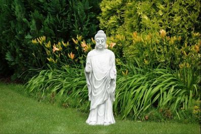 Buddha Skulptur in Steinoptik. Große Skulptur für Garten und Wohnbereich S101202