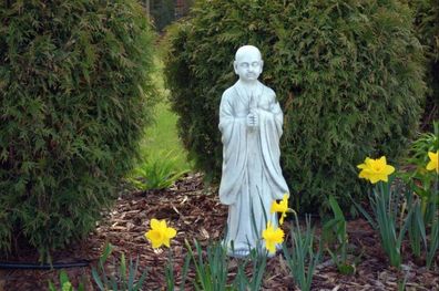 Buddha Skulptur in Steinoptik. Große Skulptur für Garten und Wohnbereich 73cm