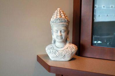 Buddha Skulptur Büste Große Skulptur für Garten und Wohnbereich Kopf Neu 101130