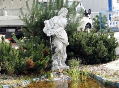 Gartenfigur "Frau Fontaine"140cm Teichfigur Menschen Steinguss Gartendeko 101087