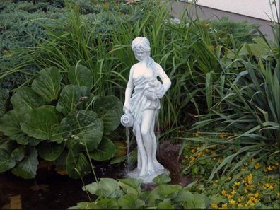 Gartenfigur "Frau Fontaine" 78cm Teichfigur Menschen Steinguss Gartendeko 101054