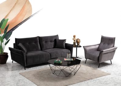 Wohnzimmer Garnitur Modern Design Möbel Luxus Sofagarnitur Set 2 tlg