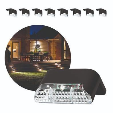 SOLAR LED PHOTON 0.06W x8 Set Solarlampe 0,06W Gartenleuchte Schwarze warme Farbe