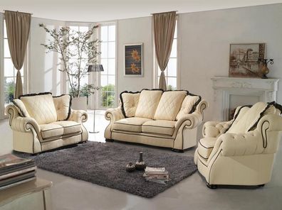 Sofa Set Luxury Classic Furniture Couches Modern Premium Material Seats Beige