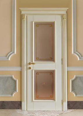Interior Door + Frame Baroque Made-to-Measure Sizes Classic Wooden Doors Italy