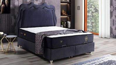 Bett Design Betten Luxus Betten Polster Schlafzimmer Möbel Modern Schwarz
