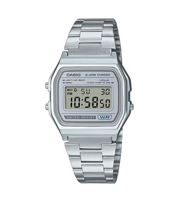 Casio Armbanduhr Unisex A158WEA-7EF Iconic, Edelstahl, Resin