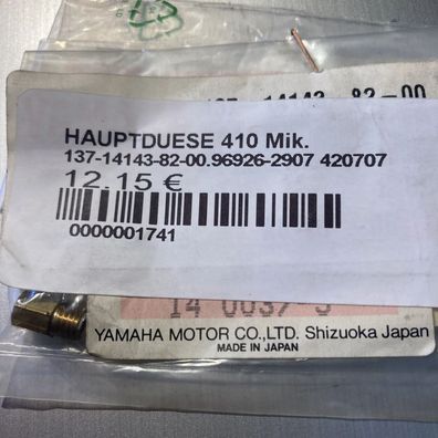 Yamaha Hauptdüse 410 Mikuni TZ 125, Z250 ON 137-14143-82-00