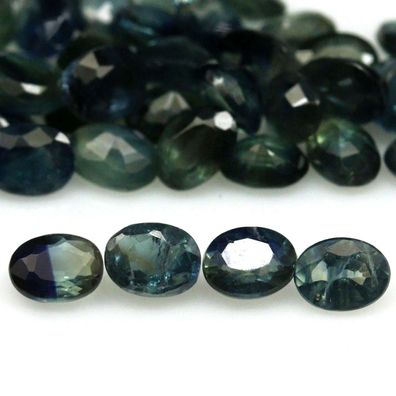 27 Stück grüne Saphire ovale Form ca. 8,79 Carat, Herkunft Thailand (TS230226)
