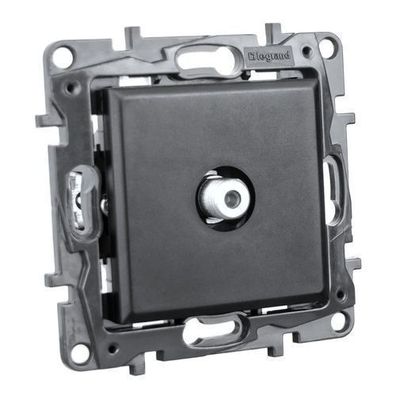 Steckdose TV Typ F schwarz 1,5 dB Niloe Step 2922