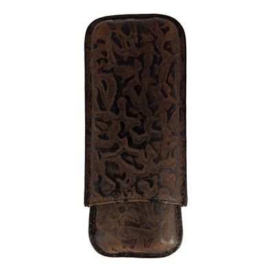 Zigarrenetui 2er schwarz / braun, aus Leder