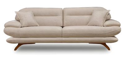Elegantes weißes Kunstleder-Sofa mit modernem Design