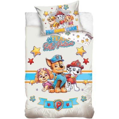 Paw Patrol Baby Kleinkind Stars Bettwäsche Linon / Renforcé
