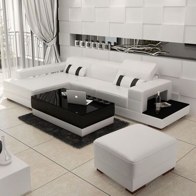 Corner Sofa Couch Upholstery Living Leather Set L - Shape Couches Sofas Corners