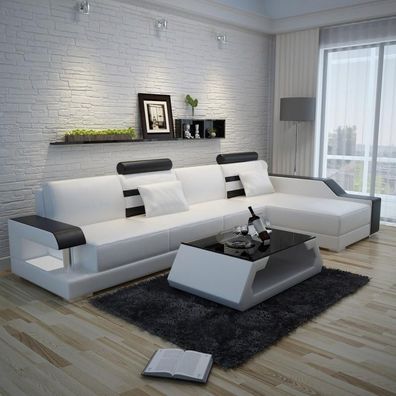 Illuminated Living Room Seating Landscape Couch Set Seat Cushions Leather Corner