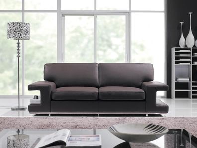 Sofa Upholstery 2 - Seater Leather Couches Sets Design Club New Black Colour